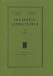 Incontri Linguistici. Rivista delle Università degli Studi di Trieste e di Udine. 31. 2008 Incontri Linguistici. Rivista delle Università degli Studi di Trieste e di Udine. 31. 2008
