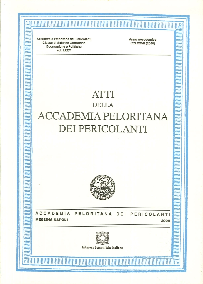 Atti della Accademia Peloritana dei Pericolani. Vol. 76 Atti della Accademia Peloritana dei Pericolani. Vol. 76