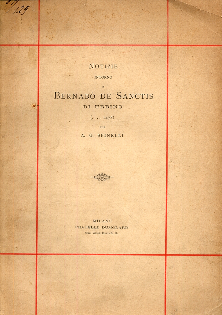 Notizie intorno a Berabò de Sanctis di Urbino Notizie intorno a Berabò de Sanctis di Urbino