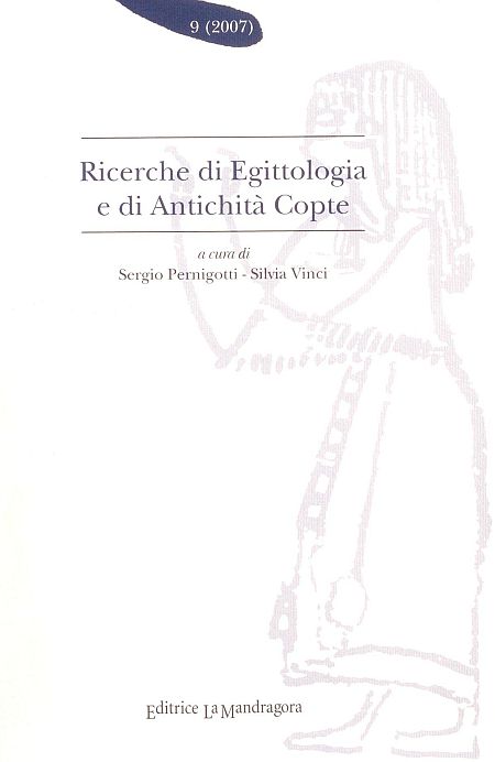 Ricerche di egittologia e antichità copte Ricerche di egittologia e antichità copte
