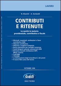 Contributi e ritenute Contributi e ritenute