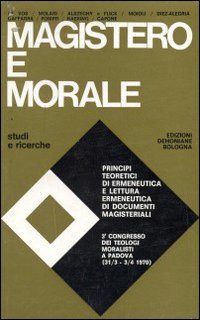 Magistero e morale Magistero e morale