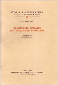 Gesammelte Aufsätze zur englischen Scholastik