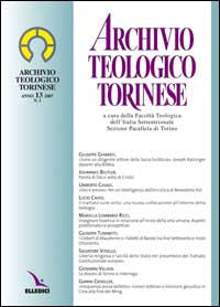 Archivio teologico torinese (2007). Vol. 1 Archivio teologico torinese (2007). Vol. 1