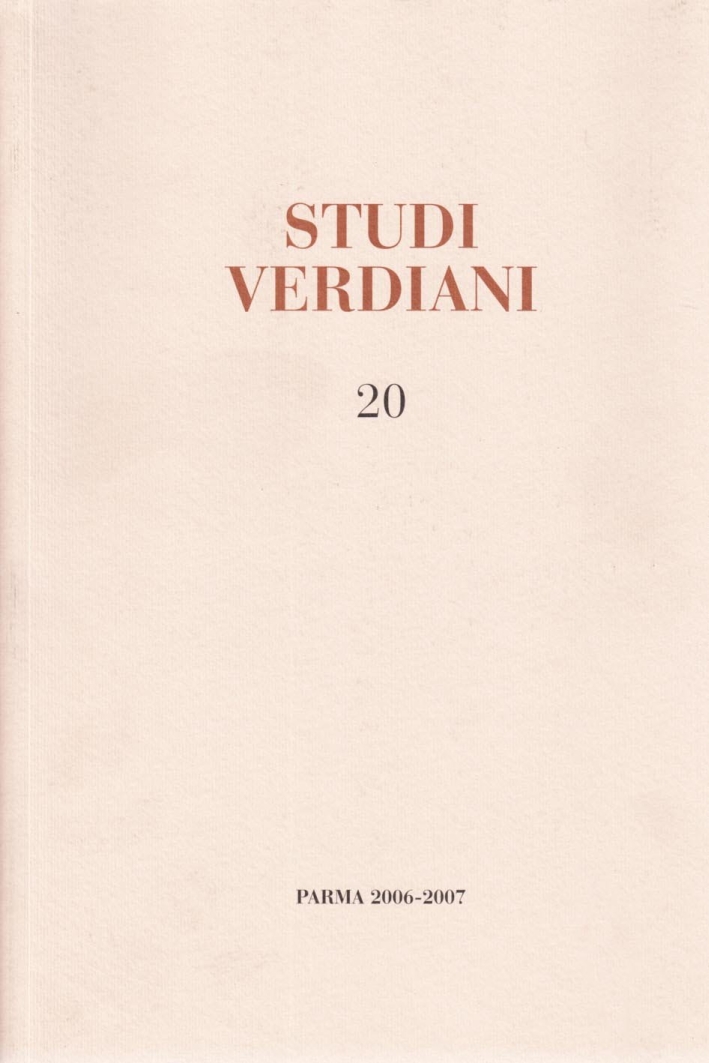 Studi verdiani. Vol. 20 Studi verdiani. Vol. 20