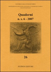 Quaderni del Dipartimento di Filologia Linguistica e Tradizione Classica (2007) Quaderni del Dipartimento di Filologia Linguistica e Tradizione Classica (2007)