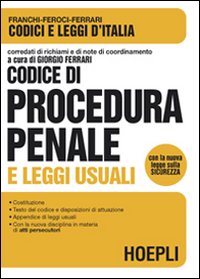 Codice di procedura penale 2009 Codice di procedura penale 2009