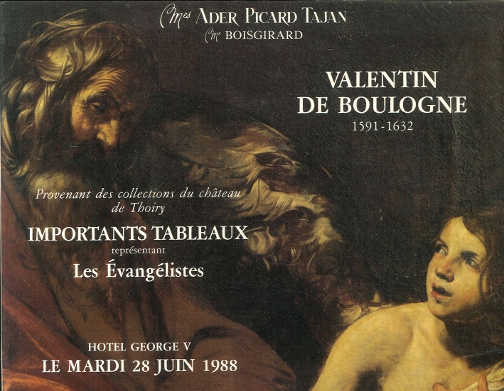 Valentin De Boulogne 1591-1632. Provenant des Collections Du Chateau De Thoiry Importants Tableaux Représentant les Évangélistes