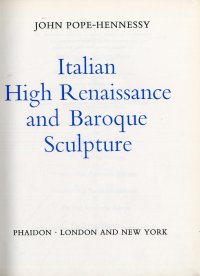 Italian High Renaissance and Baroque Sculpture