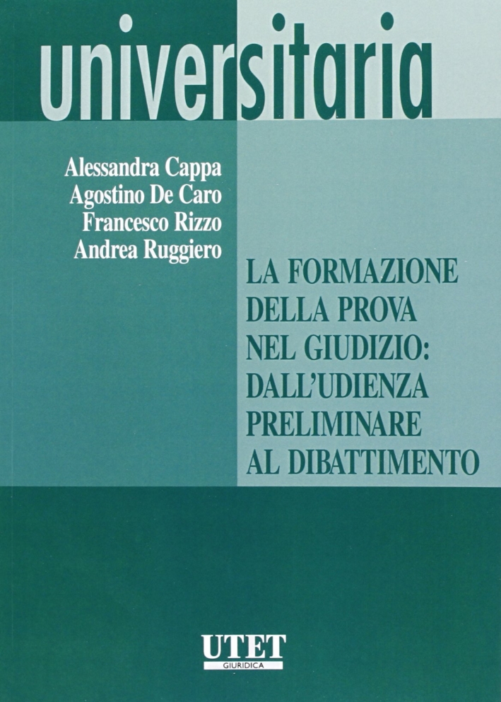 La formazione della prova nel giudizio. Dall'udienza preliminare al dibattimento La formazione della prova nel giudizio. Dall'udienza preliminare al dibattimento