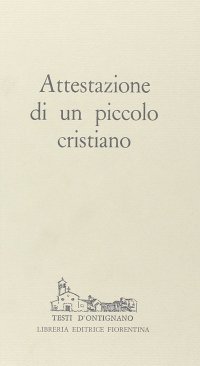 Attestazione di un piccolo cristiano