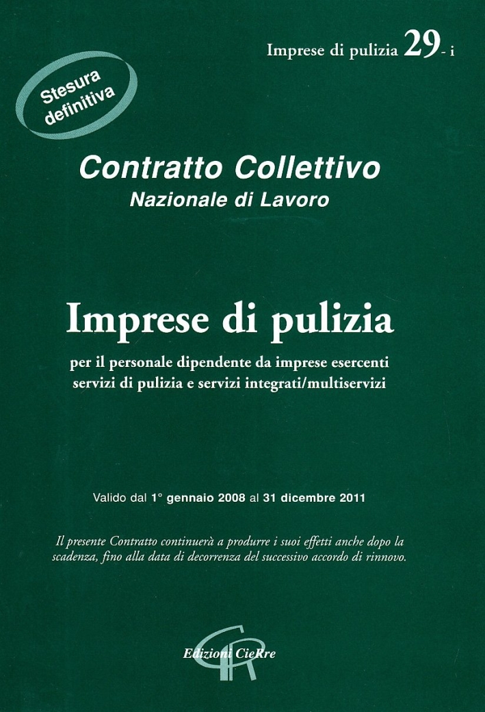 CCNL imprese di pulizia CCNL imprese di pulizia