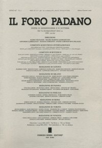 Il Foro Padano. Rivista di giurisprudenza e di dottrina. 65. 1. 2009