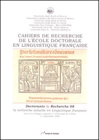 Cahiers de recherche de l'École doctorale en linguistique Cahiers de recherche de l'École doctorale en linguistique