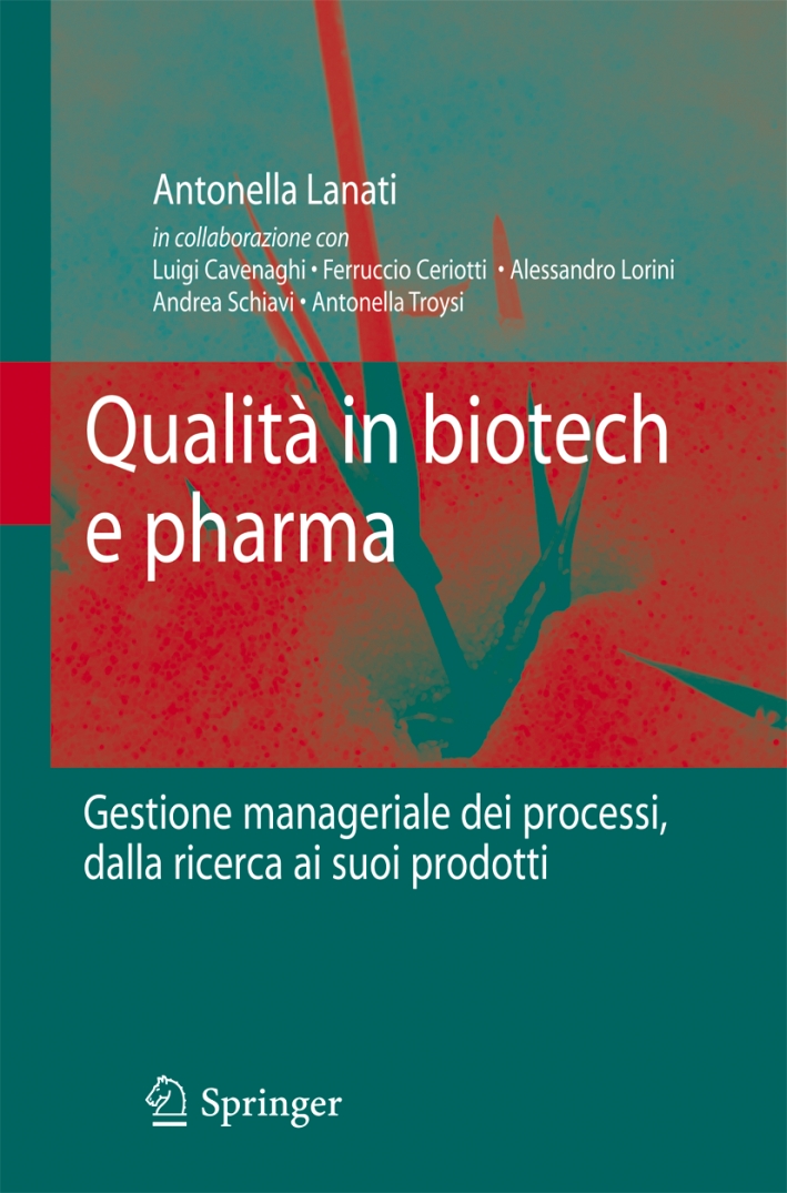 Qualità in biotech e pharma. Gestione manageriale dei processi dalla ricerca ai suoi prodotti Qualità in biotech e pharma. Gestione manageriale dei processi dalla ricerca ai suoi prodotti