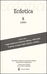 Ecdotica (2009). Vol. 6 Ecdotica (2009). Vol. 6