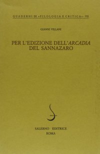 Per l'edizione dell'«Arcadia» del Sannazaro