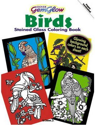 Gemglow Stained Glass Coloring Book. Birds Gemglow Stained Glass Coloring Book. Birds