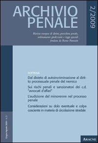 Archivio Penale (2009). Vol. 2 Archivio Penale (2009). Vol. 2