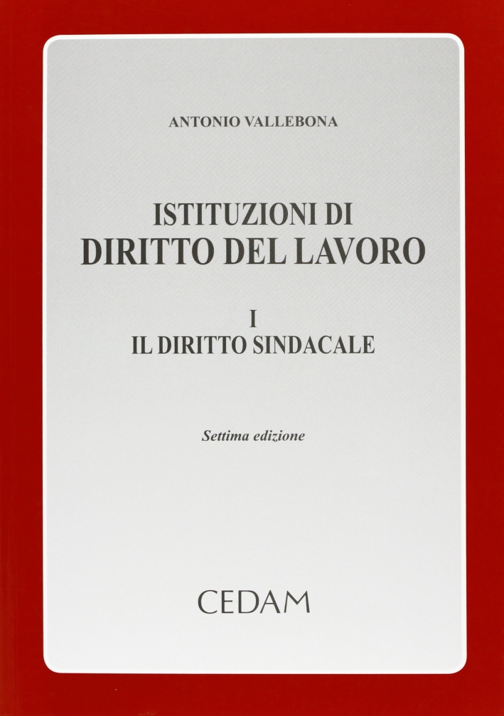 Istituzioni di diritto del lavoro. Vol. 1: Il diritto sindacale Istituzioni di diritto del lavoro. Vol. 1: Il diritto sindacale