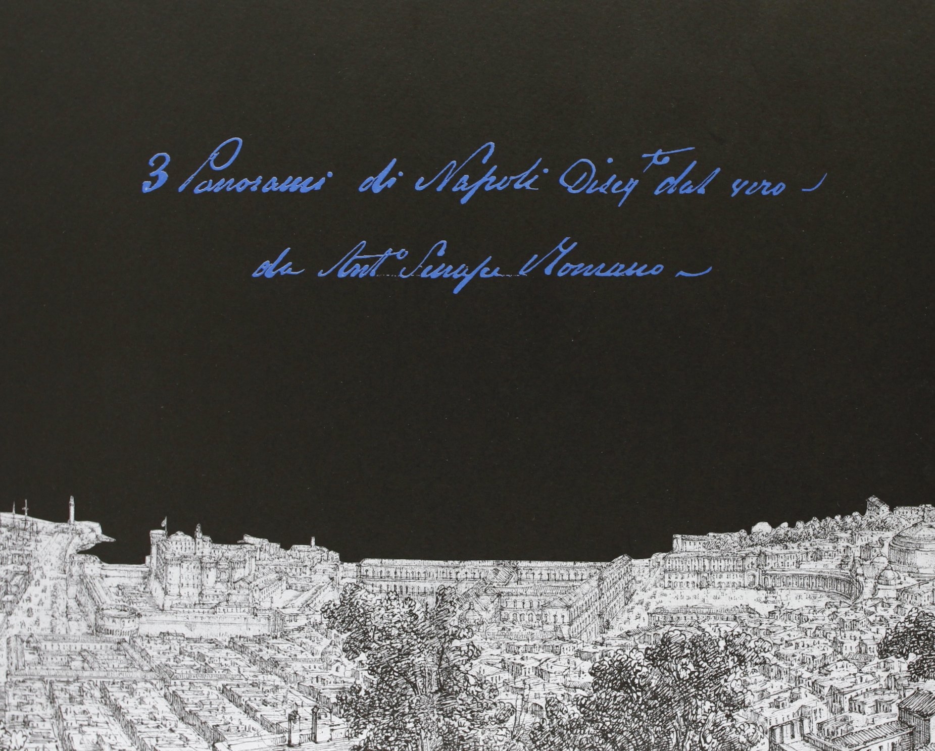 3 Panorami di Napoli disegnati dal vero da Antonio Senape Romano (cartella di stampe) 3 Panorami di Napoli disegnati dal vero da Antonio Senape Romano (cartella di stampe)