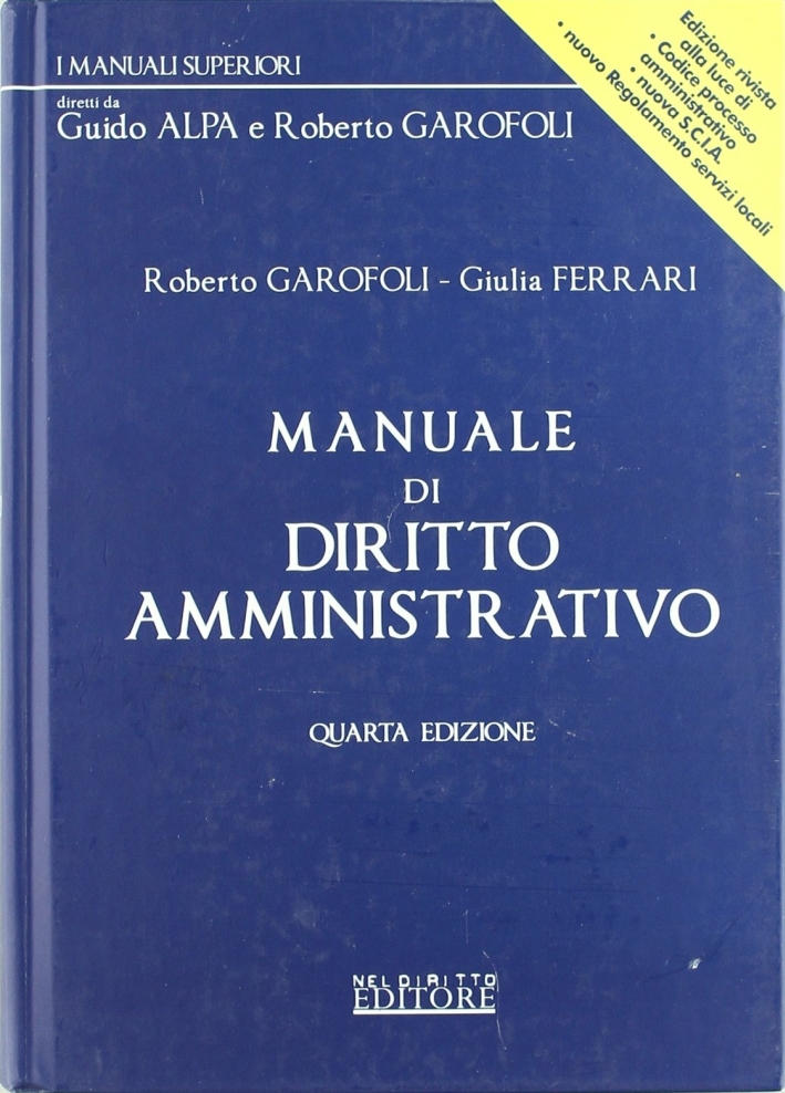 Manuale di diritto amministrativo Manuale di diritto amministrativo