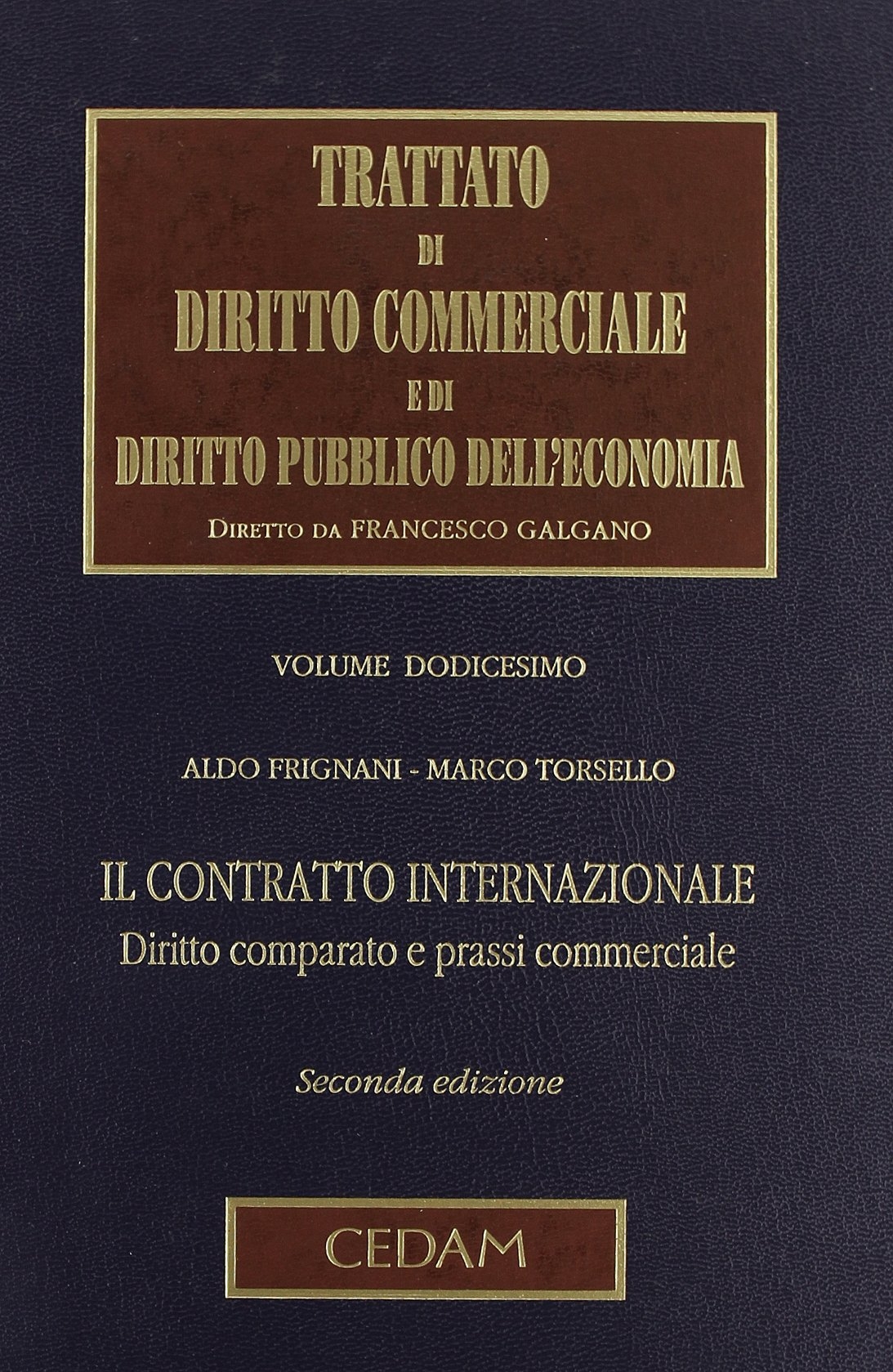 Trattato di diritto commerciale e di diritto pubblico dell'economia. Vol. 12: Il contratto internazionale Trattato di diritto commerciale e di diritto pubblico dell'economia. Vol. 12: Il contratto internazionale