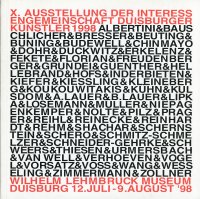 X. Ausstellung der Interessengemeinschaft duisburger Kunstler. Duisburger Kunstlerbund, duisburger Sezession. BBK. Nicht gruppengebundene Kunstler. Malerei. Plastik. Objekte. Zeichnungen. Druckgrafik. Fotografie. Perfonmance