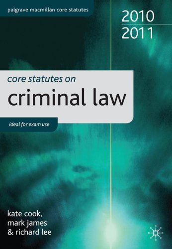 Core Statutes on Criminal Law Core Statutes on Criminal Law