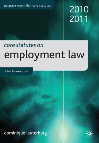 Core Statutes on Employment Law Core Statutes on Employment Law