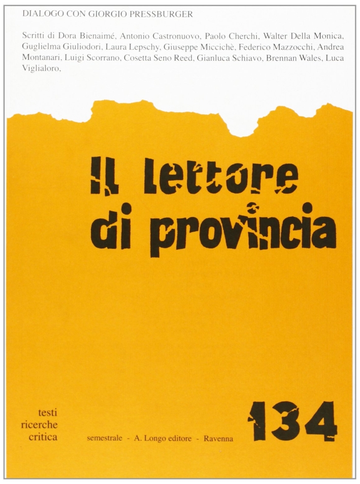 Il lettore di provincia. Vol. 134 Il lettore di provincia. Vol. 134