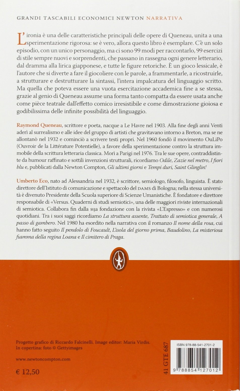 9788854127012 Queneau Raymond 2011 - Esercizi di stile 