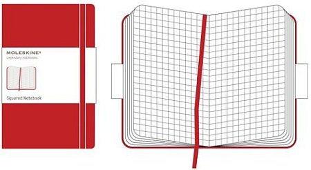 Moleskine Large Squared Notebook Red Moleskine Large Squared Notebook Red