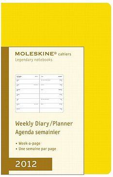 2012 Moleskine Cahier Weekly Pocket Diary Maize 2012 Moleskine Cahier Weekly Pocket Diary Maize