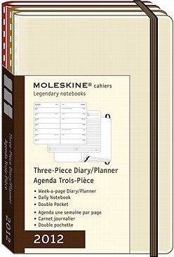 2012 Moleskine Cahier Three Piece Diary - Wheat/Ginger/Terra 2012 Moleskine Cahier Three Piece Diary - Wheat/Ginger/Terra