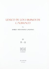 Lexico de los himnos de calimaco. t.4