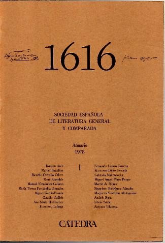 Mil seiscientos dieciseis. anuariode la sociedad española de lite Mil seiscientos dieciseis. anuariode la sociedad española de lite
