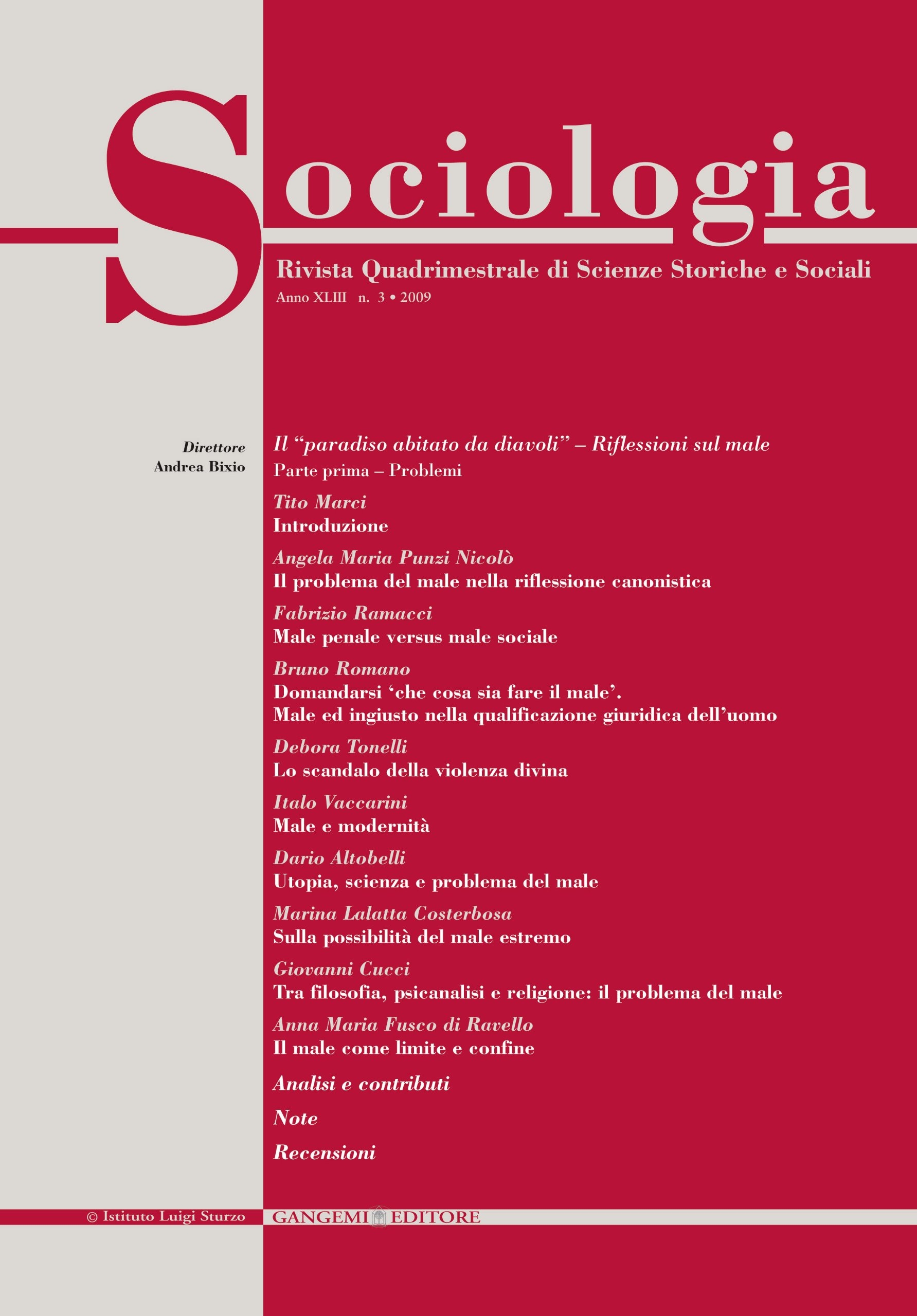 Sociologia n.3/2009 Sociologia n.3/2009