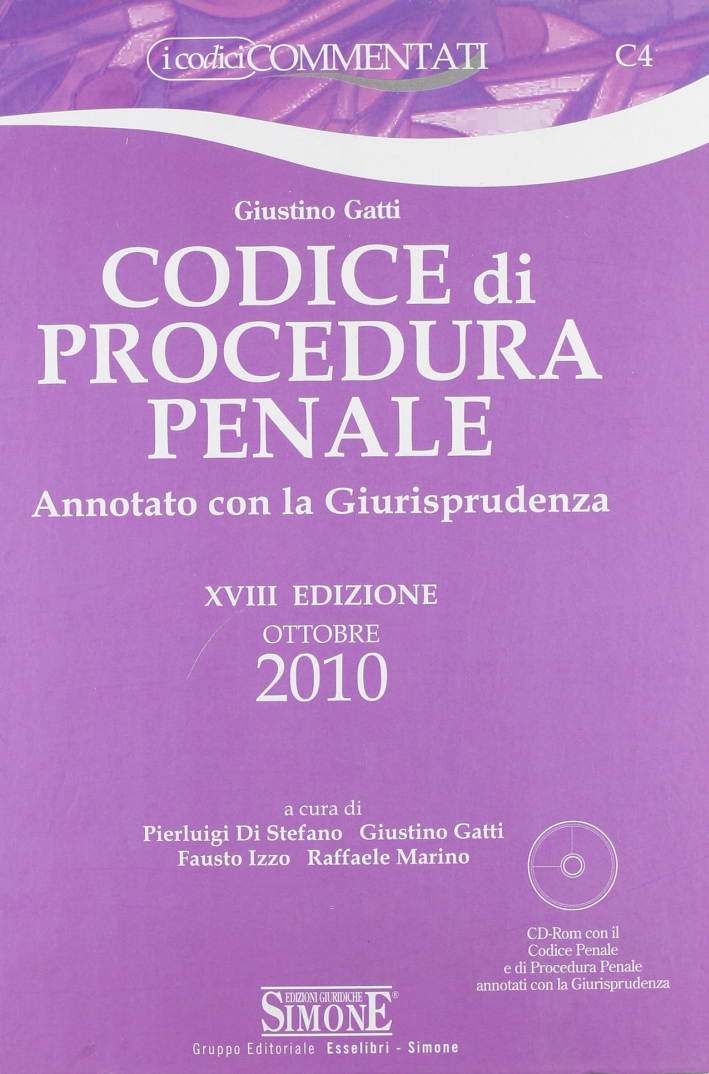 Codice di procedura penale. Annotato con la giurisprudenza 2010Codice penale. Annotato con la giurisprudenza 2010Appendice di aggiornamento 2010. Con CD-ROM Codice di procedura penale. Annotato con la giurisprudenza 2010Codice penale. Annotato con la giurisprudenza 2010Appendice di aggiornamento 2010. Con CD-ROM