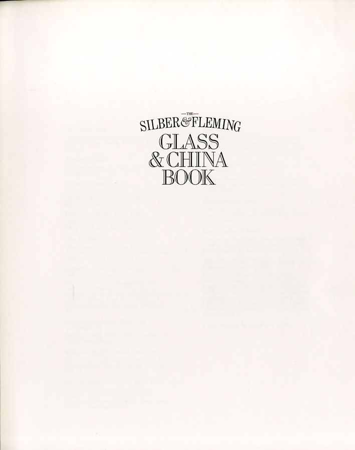 The Silber & Fleming Glass & China Book The Silber & Fleming Glass & China Book