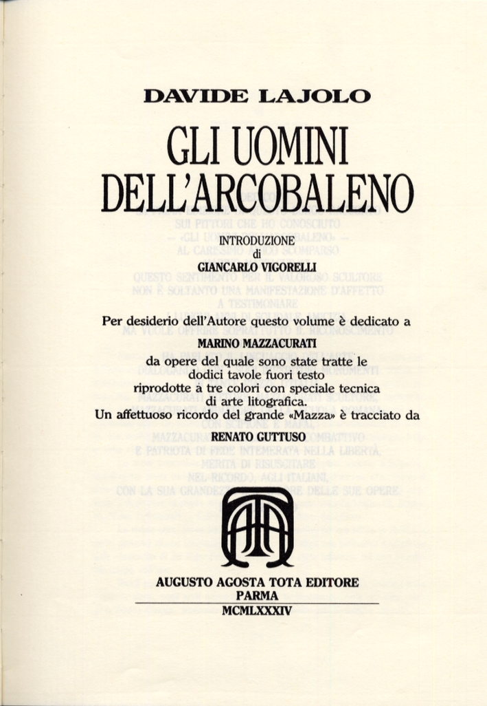 Gli uomini dell'arcobaleno. Dodici tavole fuori testo di Renato Guttuso Gli uomini dell'arcobaleno. Dodici tavole fuori testo di Renato Guttuso