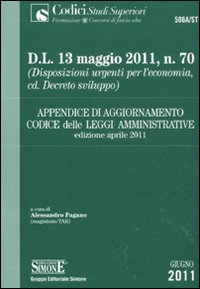Appendice di aggiornamento al codice delle leggi amministrative. Aprile 2011 Appendice di aggiornamento al codice delle leggi amministrative. Aprile 2011