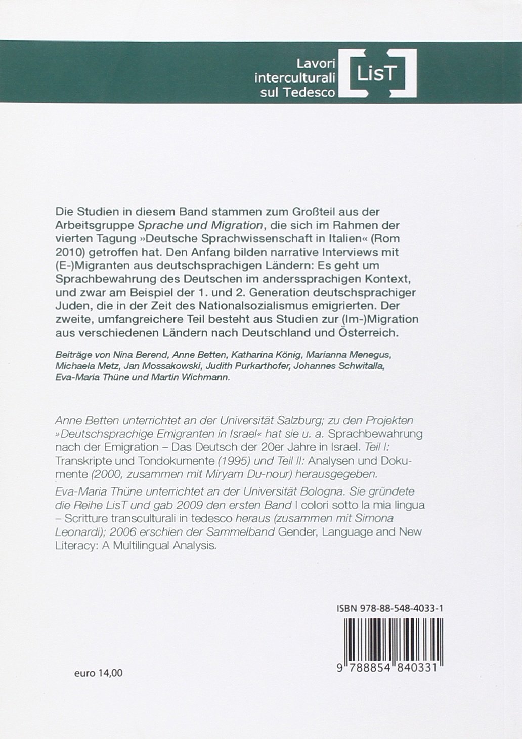 Sprache und migration linguistische falstudien. Ediz. italiana e tedesca Sprache und migration linguistische falstudien. Ediz. italiana e tedesca