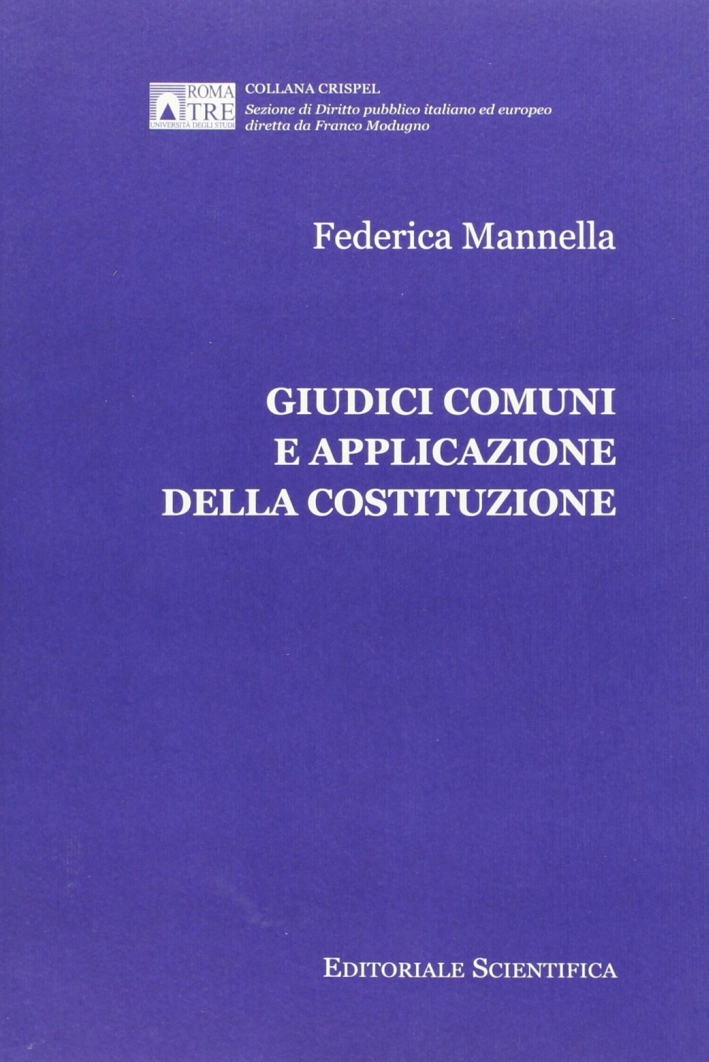 Giudici comuni e applicazione della Costituzione Giudici comuni e applicazione della Costituzione