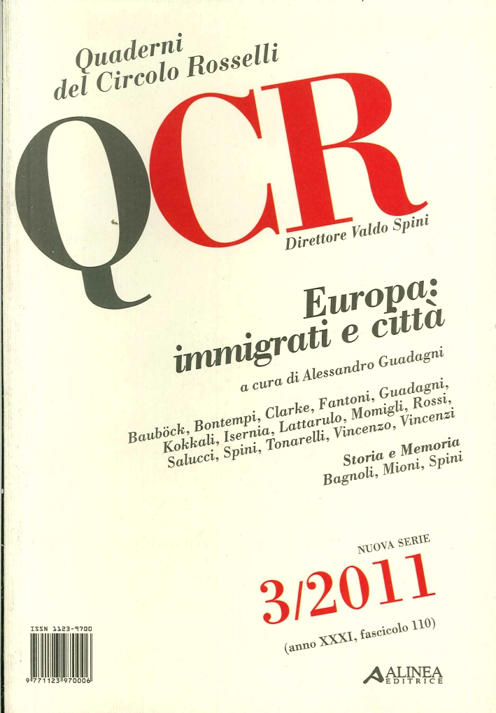 QCR. 3. 2011. Europa. Immigrati e Città QCR. 3. 2011. Europa. Immigrati e Città