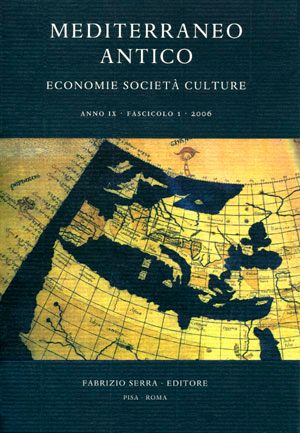 Mediterraneo antico. Economie societa culture. Anno XIII. 1-2. 2010 Mediterraneo antico. Economie societa culture. Anno XIII. 1-2. 2010