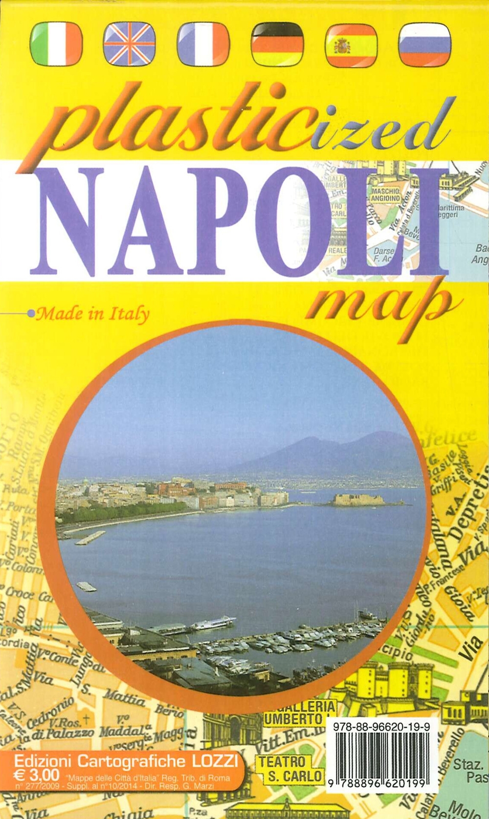 Napoli. Plasticized map Napoli. Plasticized map