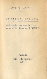 Lettere scelte postillate per uso dei non toscani da Giuseppe Rigutini