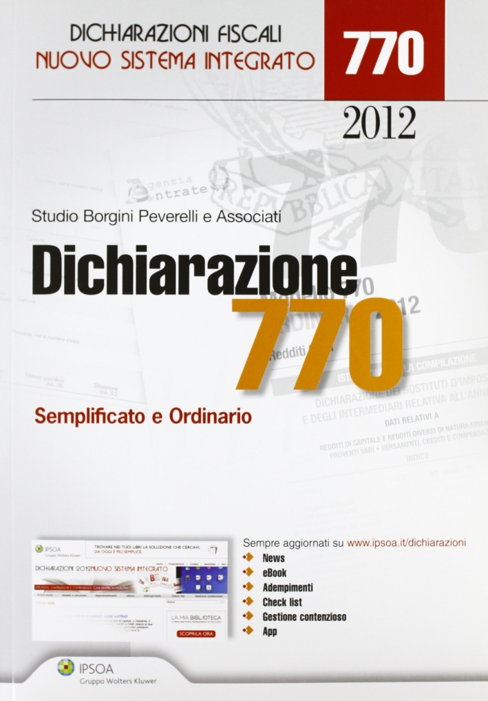 Dichiarazione 770 Dichiarazione 770