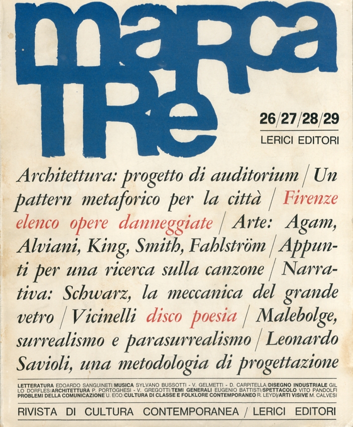 Marcatrè 26/27/28/29. Rivista di cultura contemporanea Marcatrè 26/27/28/29. Rivista di cultura contemporanea